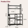 Microwave Stand Bakers Rack With Power Outlet, Kitchen Baker Rack With Wire Basket -House Beautiful GUEST bb0ecb9e c412 460b 824a 498df4b2d315