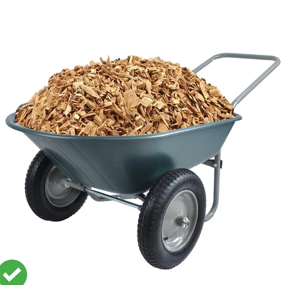 Garden Two Wheeled Trolley W/ 2 Large 15" Inflatable Wheels For Outdoor Lawn Yard Farm Ranch 7 Garden Two Wheeled Trolley W/ 2 Large 15" Inflatable Wheels For Outdoor Lawn Yard Farm Ranch - Image 5