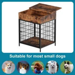 Wooden Dog Kennel Crate Furniture Side Table / End Table With Drawer For Small Dogs 15 Wooden Dog Kennel Crate Furniture Side Table / End Table With Drawer For Small Dogs -House Beautiful GUEST bc6bcd64 4c43 4f9f 91f3 709b07d4001e