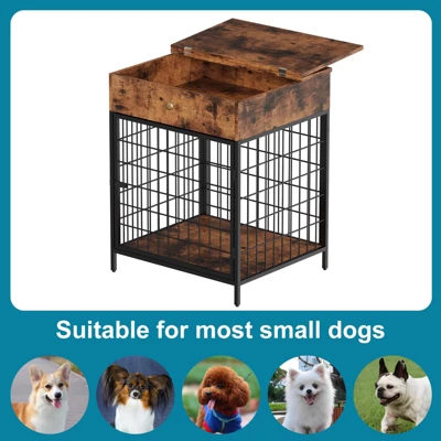 Wooden Dog Kennel Crate Furniture Side Table / End Table With Drawer For Small Dogs 8 Wooden Dog Kennel Crate Furniture Side Table / End Table With Drawer For Small Dogs - Image 6