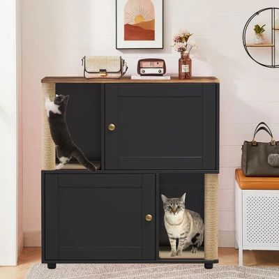 Double Cat Litter Box Enclouse, Litter Box Enclosure For 2 Cats, Cat Litter Cabinet Double Room 10 Double Cat Litter Box Enclouse, Litter Box Enclosure For 2 Cats, Cat Litter Cabinet Double Room - Image 8