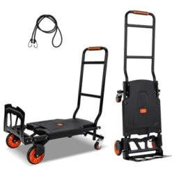 Folding Heavy Duty Hand Truck 330LB, Convertible 2-Wheel/4-Wheel Dolly Cart With Retractable Handle, Portable Moving Cart, Aluminum Alloy 15 Folding Heavy Duty Hand Truck 330LB, Convertible 2-Wheel/4-Wheel Dolly Cart With Retractable Handle, Portable Moving Cart, Aluminum Alloy -House Beautiful GUEST bed2ca6a 3a35 408f 90e7 abd8fb552226