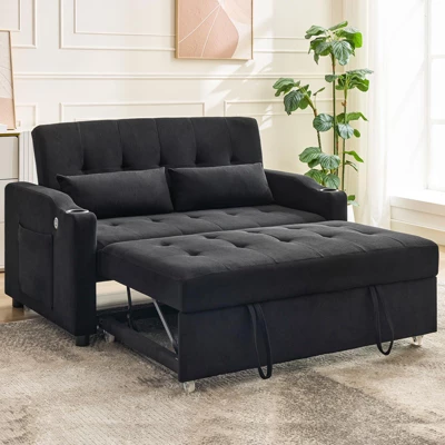 Jojoka 3 In 1 Convertible Sleeper Sofa Bed, Corduroy Futon Couches With Pull-Out Bed 10 Jojoka 3 In 1 Convertible Sleeper Sofa Bed, Corduroy Futon Couches With Pull-Out Bed - Image 8
