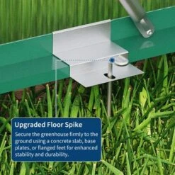 6x10 FT Aluminum Greenhouse With Roof Vent Ground Nails Lockable Push Door Large Walk-in Green House For Outside Garden Backyard Patio Lawn -House Beautiful GUEST c0a0dfb4 91e8 4b0c 9d42 7c2b498708a1