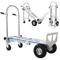Convertible Hand Truck Dolly, Heavy Duty Folding Utility Cart, Pneumatic Tires For Warehouse, Aluminum 21 Convertible Hand Truck Dolly, Heavy Duty Folding Utility Cart, Pneumatic Tires For Warehouse, Aluminum -House Beautiful GUEST c1bfd3e1 61c7 4073 99b2 eb64054b5774