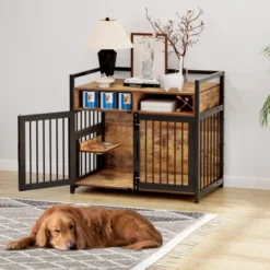 Indoor Dog Crate Furniture With Storage Shelf & Anti-Chew Design - Kennel For Small To Large Dogs 10 Indoor Dog Crate Furniture With Storage Shelf & Anti-Chew Design - Kennel For Small To Large Dogs -House Beautiful GUEST c24403d2 5e1a 47cd 831c bccfca4456cf