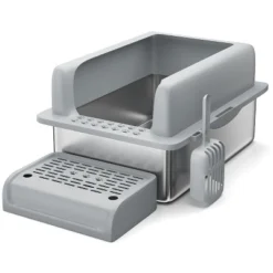 Stainless Steel Cat Litter Box 8/6 Inch, XXL Large Cat Litter Tray With High Side, Platform Step And Scoop For Big Cats Multiple Cats 19 Stainless Steel Cat Litter Box 8/6 Inch, XXL Large Cat Litter Tray With High Side, Platform Step And Scoop For Big Cats Multiple Cats -House Beautiful GUEST c305193b cb6c 46e6 a2ce ff7e9ec9ff72