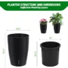 16/22" Tall Round Planter Set Of 2, Self Watering Pots For Indoor Plants, Large Flower Pot Outdoor With Built-in Drainage And A Water 2 16/22" Tall Round Planter Set Of 2, Self Watering Pots For Indoor Plants, Large Flower Pot Outdoor With Built-in Drainage And A Water -House Beautiful GUEST c3574a43 89b0 4299 9556 8fd92625c711