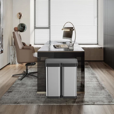 Automatic Motion Sensor Trash Can, 60L/16 Gal Touchless Garbage Bin With Soft-Close Lid, Dual Compartment Waste Basket For Kitchen, Office 8 Automatic Motion Sensor Trash Can, 60L/16 Gal Touchless Garbage Bin With Soft-Close Lid, Dual Compartment Waste Basket For Kitchen, Office - Image 6