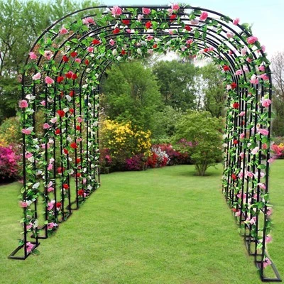 86.5in Metal Wedding Arches, Metal Garden Arch Trellis For Climbing Plants 4 86.5in Metal Wedding Arches, Metal Garden Arch Trellis For Climbing Plants - Image 2