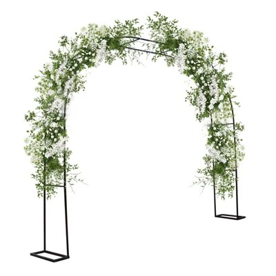 86.5in Metal Wedding Arches, Metal Garden Arch Trellis For Climbing Plants 9 86.5in Metal Wedding Arches, Metal Garden Arch Trellis For Climbing Plants - Image 7