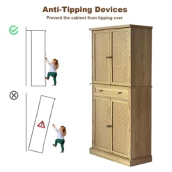 72" Kitchen Pantry Cabinet, Wood Color Kitchen Storage Cabinets With Adjustable Shelves And Doors, Versatile Storage 13 72" Kitchen Pantry Cabinet, Wood Color Kitchen Storage Cabinets With Adjustable Shelves And Doors, Versatile Storage -House Beautiful GUEST c50984d8 6c61 4fb2 b7c7 0ee2eefce708