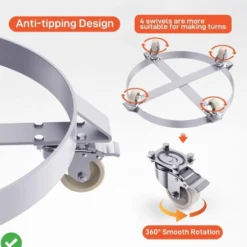 55 Gallon Drum Dolly 1,000 Pound Capacity Barrel Dolly W/Steel Frame 4 Swivel Casters Wheel 2 Pack/4 Pack -House Beautiful GUEST c5686f6d a566 47ed a8a0 1a026d2d0c6d