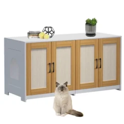 Double Cat Litter Box Enclosure For 2 Cats, 47.2" Large Wood Hidden Kitty Furniture With Sisal Doors 21 Double Cat Litter Box Enclosure For 2 Cats, 47.2" Large Wood Hidden Kitty Furniture With Sisal Doors -House Beautiful GUEST c587f8da 3ffe 427b a5e6 6110f86e8b8f