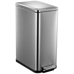 13 Gallon Kitchen Trash Can, Stainless Steel, Step On Pedal, Soft Close Lid, Fingerprint Proof, Brushed Finish, Silver 17 13 Gallon Kitchen Trash Can, Stainless Steel, Step On Pedal, Soft Close Lid, Fingerprint Proof, Brushed Finish, Silver -House Beautiful GUEST c5fee3ff f262 4370 80ad 96a685fa6120