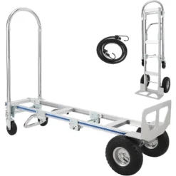 2-in-1 Folding Aluminum Hand Truck Dolly – Heavy Duty Convertible Hand Cart, 770 Lbs Capacity, Lightweight & Foldable With 4 Wheels & Elastic Rope -House Beautiful GUEST c73a1f76 dac9 4764 902a b223ec7baa7e