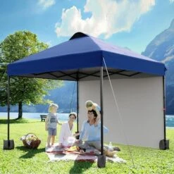 Jojoka 10'x10' Outdoor Canopy Tent With Sidewall,Easy Pop Up With Vented Roof,Portable Instant Camping Beach Tents -House Beautiful GUEST c7645a4b e1dc 4bdf bd74 5e492c4b1bb3