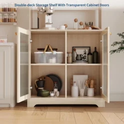 Kitchen Pantry Cabinet,71-Inch Freestanding Storage Cupboard With 7 Compartments, DIY Pegboard, 2 Glass Doors & Adjustable Shelves 15 Kitchen Pantry Cabinet,71-Inch Freestanding Storage Cupboard With 7 Compartments, DIY Pegboard, 2 Glass Doors & Adjustable Shelves -House Beautiful GUEST c81c08ad 74bf 4386 8511 d7c226a01cf3