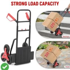 Stair Climbing Hand Truck 330 Lbs Heavy-Duty Stair Climber Dolly W/ Telescoping Handle Portable Folding Stair Climber Trolley Cart -House Beautiful GUEST c8a8af4a e8e2 4bc1 ac98 ce466f7f55ff