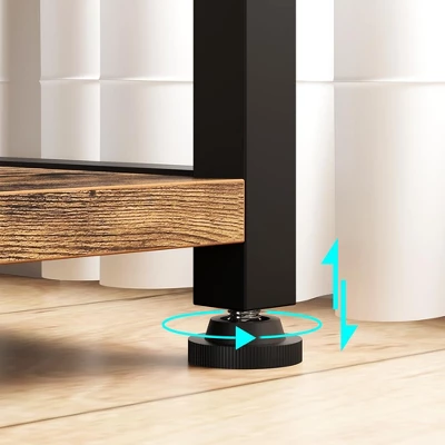 Bakers Rack With Power Outlet, 7-Tier Microwave Stand With Wire Basket, Coffee Bar With 4 S-Shaped Hooks 8 Bakers Rack With Power Outlet, 7-Tier Microwave Stand With Wire Basket, Coffee Bar With 4 S-Shaped Hooks - Image 6