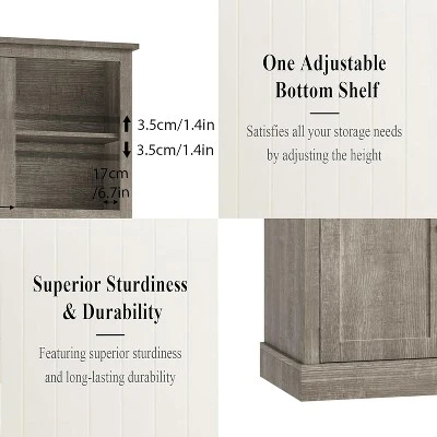 Kitchen Pantry Cabinet With Microwave Stand, Tall Hutch Bar Cabinet With Drawers & Adjustable Shelves 7 Kitchen Pantry Cabinet With Microwave Stand, Tall Hutch Bar Cabinet With Drawers & Adjustable Shelves - Image 5