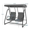 2-Person Patio Swing Chair With Adjustable Canopy & Removable Cushions -House Beautiful GUEST c9724d40 9e0f 4c1a a5c5 4ea9d562aab6