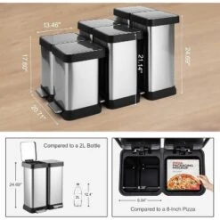 16 Gallon (60L) Stainless Steel Dual Compartment Trash & Recycling Bin | Fingerprint - Resistant 16 16 Gallon (60L) Stainless Steel Dual Compartment Trash & Recycling Bin | Fingerprint - Resistant -House Beautiful GUEST ca3e427a 9ae8 4d30 b86f 4775627078c1