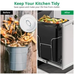 Pull Out Trash Can Under Cabinet, Stainless Steel Slide Out Garbage Can Shelf Under Sink, Adjustable Slide Out Shelf For Waste Can Under Kitchen Sink 15 Pull Out Trash Can Under Cabinet, Stainless Steel Slide Out Garbage Can Shelf Under Sink, Adjustable Slide Out Shelf For Waste Can Under Kitchen Sink -House Beautiful GUEST ca6cc3d7 05b6 4540 8850 fe6cf7243a00