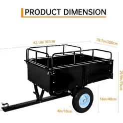 750LBS Heavy Duty ATV Trailer Tow Behind Steel Dump Cart, 15 Cu. Ft Garden Utility Trailer With Removable Sides & Rear Hitch 13 750LBS Heavy Duty ATV Trailer Tow Behind Steel Dump Cart, 15 Cu. Ft Garden Utility Trailer With Removable Sides & Rear Hitch -House Beautiful GUEST ca8e448e ec02 4fae 9556 656c3397e3ba
