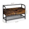 Shoe Bench, Lift Top Shoe Storage Bench, Entryway Bench, Metal And Wood Shoe Rack Organizer For Entry, Bedroom, Closet, Living Room, Hallway