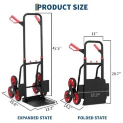 Stair Climbing Dolly - Heavy Duty Stair Climber Hand Truck With 6 Wheels & Telescoping Handle, 2 Elastic Ropes - Folding Trolley Cart 12 Stair Climbing Dolly - Heavy Duty Stair Climber Hand Truck With 6 Wheels & Telescoping Handle, 2 Elastic Ropes - Folding Trolley Cart -House Beautiful GUEST cb814bc2 fa4e 4fdf 9b8d 20de6a19eac3