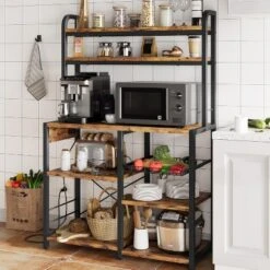 Industrial Kitchen Bakers Rack With Power Outlet,6-Tier Space-Saving Microwave Stand 20 Industrial Kitchen Bakers Rack With Power Outlet,6-Tier Space-Saving Microwave Stand -House Beautiful GUEST cc880a00 a009 4a49 ae7a 3731a2a02932