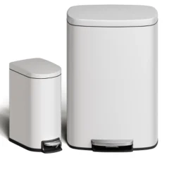 13.2 Gal & 2.6 Gal Stainless Steel Trash Can Combo Set – Rustproof Step-On Kitchen And Bathroom Garbage Bins, Silver 23 13.2 Gal & 2.6 Gal Stainless Steel Trash Can Combo Set – Rustproof Step-On Kitchen And Bathroom Garbage Bins, Silver -House Beautiful GUEST ce7baa54 2879 4c74 9cfa 0e1ee1aa6baa