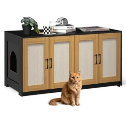 Double Room Litter Box Enclosure For 2 Cats, 47.2" Large Wood Hidden Litter Box Furniture For 2 Boxes With Sisal Doors And Sliding Drawers 16 Double Room Litter Box Enclosure For 2 Cats, 47.2" Large Wood Hidden Litter Box Furniture For 2 Boxes With Sisal Doors And Sliding Drawers -House Beautiful GUEST ce7d87cd 7eb4 414e 9d96 2e4776b443fb 1