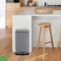 3.2 Gal/12L Trash Can Rectangular Stainless Steel Trash Can W/Recycling Bin Fingerprint-Resistant -House Beautiful GUEST ce81fc0f d130 4ea6 b6a2 5d8bd34368a0