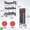 3-Layer Folding Cart Portable Service Trolley Collapsible Utility Carts 56 Lbs Load Capacity 2 3-Layer Folding Cart Portable Service Trolley Collapsible Utility Carts 56 Lbs Load Capacity -House Beautiful GUEST cedc7f15 bbc5 48fc 8be9 8ff660fc5f25