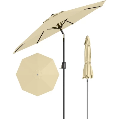 10FT Outdoor Patio Umbrella Portable Sun Shade With Push Button Tilt And Crank 4 10FT Outdoor Patio Umbrella Portable Sun Shade With Push Button Tilt And Crank - Image 2