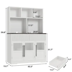 60'' Kitchen Pantry Cabinet, Tall Kitchen Cabinet Pantry Cabinet With Glass Doors, Kitchen Cabinet With Drawers Coffee Bar Table 12 60'' Kitchen Pantry Cabinet, Tall Kitchen Cabinet Pantry Cabinet With Glass Doors, Kitchen Cabinet With Drawers Coffee Bar Table -House Beautiful GUEST d12855ac bf0a 4b31 b6d3 f8be17476708