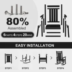 Adirondack Outdoor Rocking Chair, All Weather HDPE Plastic Patio Rocker Chair With Wide Armrests 15 Adirondack Outdoor Rocking Chair, All Weather HDPE Plastic Patio Rocker Chair With Wide Armrests -House Beautiful GUEST d1286421 5e47 46ae 95f8 cb4a70c90f50