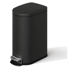 2.6 Gallon / 10 Liter Metal Bathroom Trash Can With Lid, Slim Waterproof Garbage Can For Bedroom -House Beautiful GUEST d1ae0fb2 2f65 4296 a9b2 cd706e1b0ccb 1