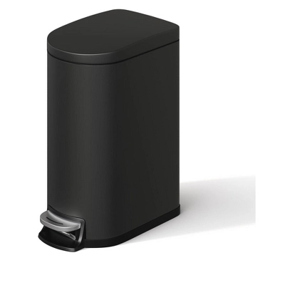 Metal Step Trash Can, Slim Bathroom Garbage Bin With Soft Close Lid & Inner Bucket, Leak-Proof Small Trash Can For Bathroom, Bedroom, Office 10 Metal Step Trash Can, Slim Bathroom Garbage Bin With Soft Close Lid & Inner Bucket, Leak-Proof Small Trash Can For Bathroom, Bedroom, Office - Image 8