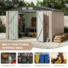 6x8FT Outdoor Metal Storage Sheds, Metal Garden Sheds & Outdoor Storage 2 6x8FT Outdoor Metal Storage Sheds, Metal Garden Sheds & Outdoor Storage -House Beautiful GUEST d2da018a b10b 4169 b027 c99294c3c528 1