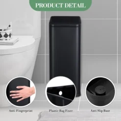 13 Gallon/50 L Kitchen Trash Can, Fingerprint-Proof Stainless Steel Garbage Bin 13 13 Gallon/50 L Kitchen Trash Can, Fingerprint-Proof Stainless Steel Garbage Bin -House Beautiful GUEST d30ad86e 463d 4ef7 9a67 2c3675e69d1d