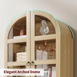 72" Arched Kitchen Pantry, Wood Arch Kitchen Storage Cabinets With Doors, Drawers, Shelves, Farmhouse Freestanding Versatile Large Cupboard Cabinet -House Beautiful GUEST d3e48f38 7b44 4a2c 9ff4 c3c183041b99