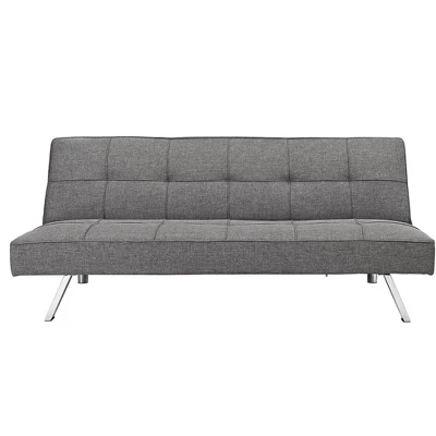 Modern Convertible Futon Sofa Bed, Fabric Loveseat With Metal Legs, Adjustable Backrest, Suitable For Compact Living Spaces 4 Modern Convertible Futon Sofa Bed, Fabric Loveseat With Metal Legs, Adjustable Backrest, Suitable For Compact Living Spaces - Image 2