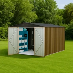 8x8 FT Outdoor Storage Shed,Utility Metal Tool Storage With Lockable Doors And Updated Frame Structure, Large Garden Shed For Backyard 19 8x8 FT Outdoor Storage Shed,Utility Metal Tool Storage With Lockable Doors And Updated Frame Structure, Large Garden Shed For Backyard -House Beautiful GUEST d55222ab d059 44a0 9d8d 7ee18b187f02