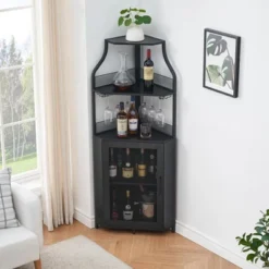 Corner Wine Bar Rack Cabinet With Detachable Wine Rack, Bar Cabinet With Glass Holder 17 Corner Wine Bar Rack Cabinet With Detachable Wine Rack, Bar Cabinet With Glass Holder -House Beautiful GUEST d5bc285d d359 4727 8564 2fd67e53326f
