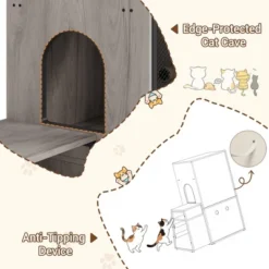 Cat Litter Box Enclosure For 2 Cats And Doors,Double Cat House With Storage Space -House Beautiful GUEST d6728c4e dc68 4b3f b046 d2c35f3709f8