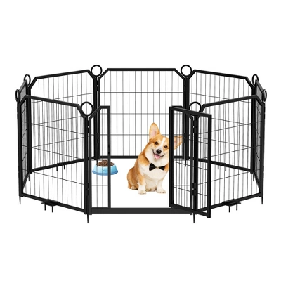 Dog Playpen For Yard, 24/32/40 Inch Metal Dog Fence 8/12/16 Panels For Large/Medium/Small Dogs Indoor & Outdoor 13 Dog Playpen For Yard, 24/32/40 Inch Metal Dog Fence 8/12/16 Panels For Large/Medium/Small Dogs Indoor & Outdoor - Image 11