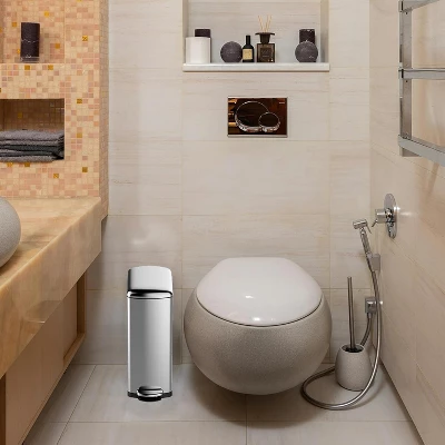 Kitchen Trash Can, Slim Stainless Steel Garbage Can With Removable Inner Bucket 7 Kitchen Trash Can, Slim Stainless Steel Garbage Can With Removable Inner Bucket - Image 5